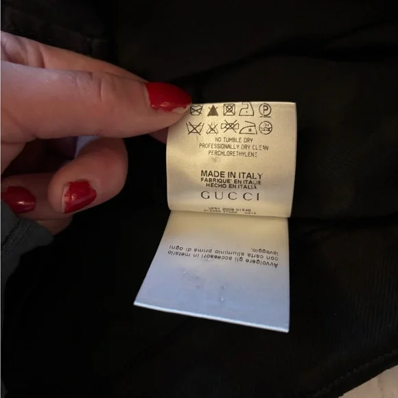 Gucci Black Pencil Skirt with Gold Details - Picture 16 of 16